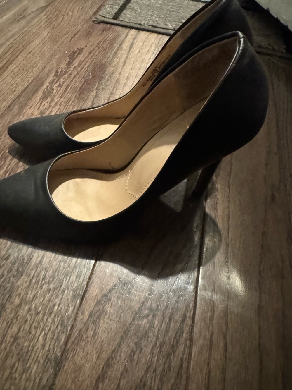 Charles David Black Pointed-Toe Suede Pumps